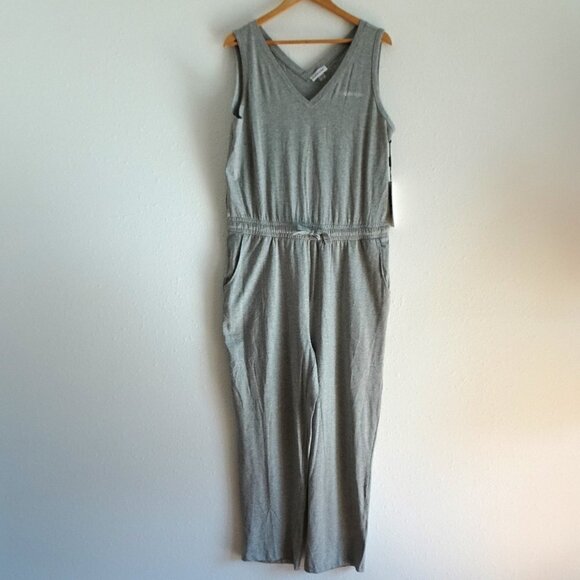 Calvin Klein Pants - Calvin Klein Sleeveless Jumpsuit Romper Women's Size L Gray Stretch